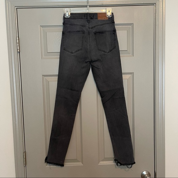Madewell High Rise Skinny Jeans (Dark Grey/Black) - Picture 4 of 6